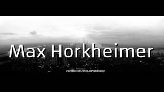 How to Pronounce Max Horkheimer in German [upl. by Inaniel]