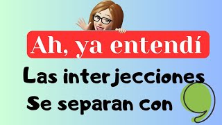 Las INTERJECCIONES se separan con COMA [upl. by Aihtenak]