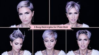 Quick and Easy hairstyles for short hair No Heat Pixie Hairstyles  short Hair Tutorial [upl. by Durgy217]