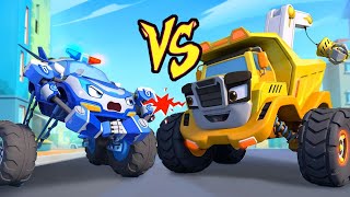 Who’s the Best Monster Car  Police Cartoon  Monster Truck  Kids Songs  BabyBus [upl. by Dlorag780]