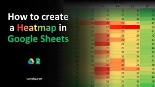 How to create a Heatmap in Google Sheets [upl. by Katrinka]