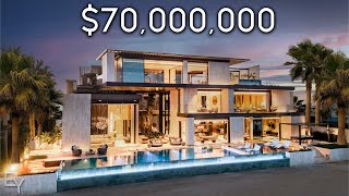 Touring a 70000000 Dubai Billionaire Mansion With an UNDERWATER GARAGE [upl. by Cibis]