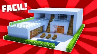 ✔ Como hacer una CASA MODERNA PERFECTA en Minecraft para Survival [upl. by Tamiko]