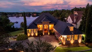 Lakefront home is Georgia  Lake Redwine Newnan Luxury Video Home Tour  Indian Rock Point [upl. by Melborn]