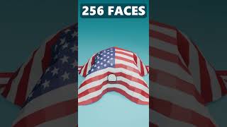 🇺🇸 USA Flag Cloth Simulation blender shorts simulation america [upl. by Aniratak455]