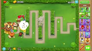 Bloons Tower Defense 6  Hedge  Hard  CHIMPS [upl. by Attehcram185]