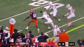 Virginia Tech Hokies vs Syracuse Orange  Top Plays  College Football  The CW [upl. by Meyers]