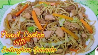 Pancit Canton With Sotanghon How To Cook Pancit Canton With Sotanghon Guisado [upl. by Dorelia]