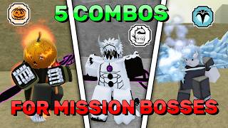 BEST 5 PVE COMBOS FOR BOSSES Humanoid  Shindo Life [upl. by Immij929]