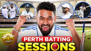 BATTING SESSIONS AT PERTH ft JaspritBumrah1993🙂  RISHABH PANT  AUSvIND [upl. by Ayek]