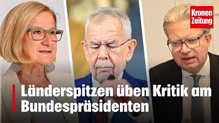 Länderspitzen üben Kritik am Bundespräsidenten  kronetv NEWS [upl. by Beaufert]