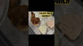 How to make Chicken Onigiri Sandwich 🍙🇮🇳🇯🇵 DesiDaisuki ChickenOnigiri FusionFood [upl. by Anrak777]