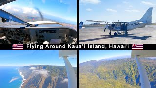 Air Ventures Hawaii FULL Tour of Kauai Island on a Gippsland GA8 Airvan N721AV from Līhue [upl. by Shayn]