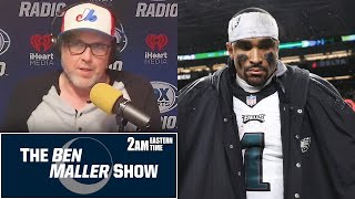 Jalen Hurts Continues to Underwhelm l BEN MALLER SHOW [upl. by Ahsietal]