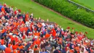 War Eagles Red White and Blue Flight in JordanHare Stadium [upl. by Lalat]