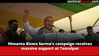 Himanta Biswa Sarma’s campaign receives massive support at Tamulpur [upl. by Warthman]