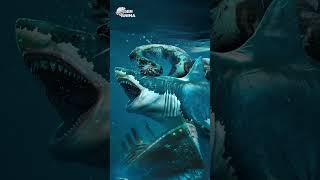 Hiu Megalodon vs Titanoboa shorts megalodon [upl. by Krug]