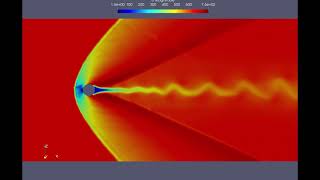 Supersonic Cylinder  OpenFoam [upl. by Drugge106]