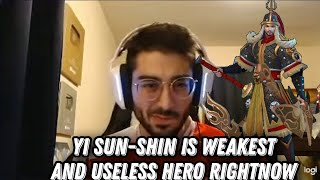 MOBAZANE ON WHY YI SUNSHIN IS THE WEAKEST HERO RIGHT NOW [upl. by Padgett]