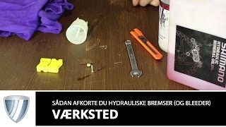 Sådan afkorter du hydrauliske bremseslanger og Bleeder [upl. by Eimmat689]