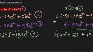 Eliminando constantes arbitrarias ejemplo 1 [upl. by Rawley]