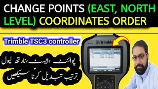 how to change coordinate order point setting east north level in trimble TSC3 controller amp GPS [upl. by Wilhelmina139]