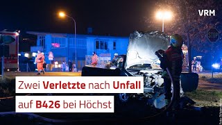 Zwei Verletzte nach Unfall auf B426 bei Höchst [upl. by Inaffets]