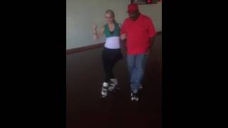 Roller skate dance routine with Howard at Marysville Skate Center WA [upl. by Ahselaf]