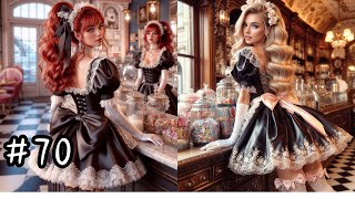 Satin French Maids Petticoats Frills Ribbons amp Ruffles 1440p frenchmaid satindress [upl. by Sid102]