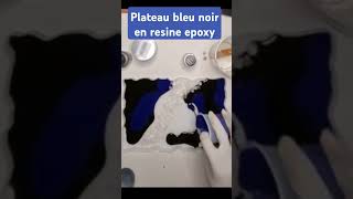 Plateau bleu et noir en resine epoxy [upl. by Nickerson]