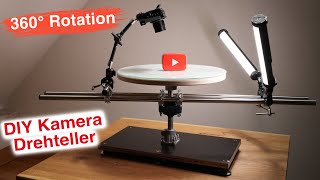 360 Grad Kamera Drehteller selber bauen  DIY Camera Spinner mit Lichteffekten [upl. by Leahkim]