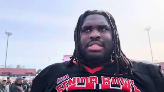 Texas nose tackle T’Vondre Sweat on his Senior Bowl performance meeting Mike Tomlin [upl. by Bette]