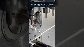 How to make an ox horn by our swiss type CNC lathe with sliding head  SWISS TYPE CNC LATHE [upl. by Tani]