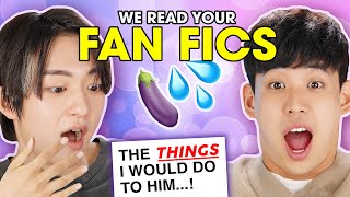 Koreans Reading FANFICS About Them REACTION VIDEO  Peach Korea [upl. by Marela]