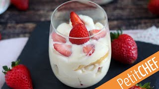 STRAWBERRY TIRAMISU VERRINES recipe │ Petitchef [upl. by Puto]