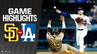 Padres vs Dodgers Game Highlights 92624  MLB Highlights [upl. by Irahk]