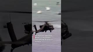 US Apache Helicopter flies over Sydney Harbour [upl. by Gnov]