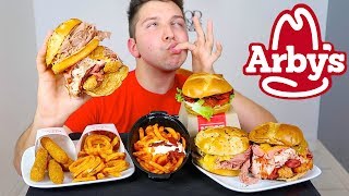 Arbys • Mozz Sticks Curly Fries amp Bacon Burger • MUKBANG [upl. by Azilem955]