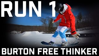 Run 1 Burton Free Thinker Snowboard [upl. by Borer]