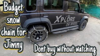 Budget heavy duty snow chain for Jimny 4x4 Preparation for winter drive 2024 offroadingtrails [upl. by Lenod937]