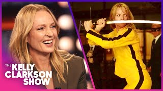 Uma Thurman Still Has Kill Bill Jumpsuit amp Sword 20 Years Later [upl. by Keever378]