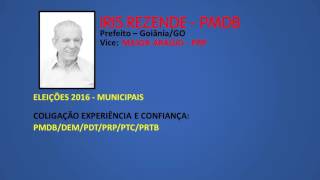 Eleições 2016  Jingle Iris Rezende PMDB  Prefeito GoiâniaGO [upl. by Alimaj]