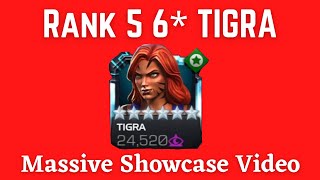 MCOC Rank 5 6Star Tigra Massive Boss Killing Showcase [upl. by Haisi]