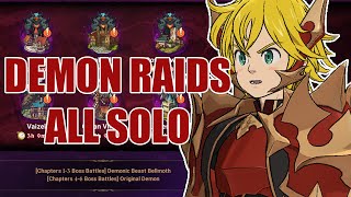 ALL DEMON RAIDS DEATH MATCH SOLO HELL MODE  SDSGC [upl. by Nnylyahs804]