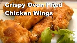 Crispy Oven Fried Chicken Wings Italian Food [upl. by Anelad]