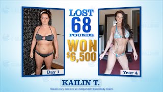 Beachbody Results Kailin Shed 68 Pounds and Won 6500 [upl. by Arracahs]