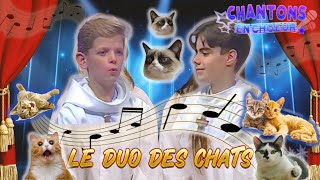 Le duo des chats Duetto buffo di due gatti Rossini amp Lucas de Pearsall Chantons en choeur [upl. by Dnarud]