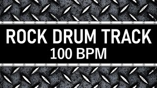 Hard Rock Drum Track 100 BPM Drum Beat [upl. by Yrrum289]