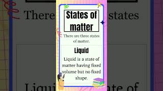 States of Matter  Solid Liquid Gas  The Study Corner  shorts [upl. by Annyrb]