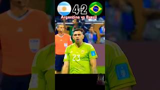 Argentina vs Brazil world cup final panalty kicks football worldcup neymar fifa cr7 messi [upl. by Odnumde]